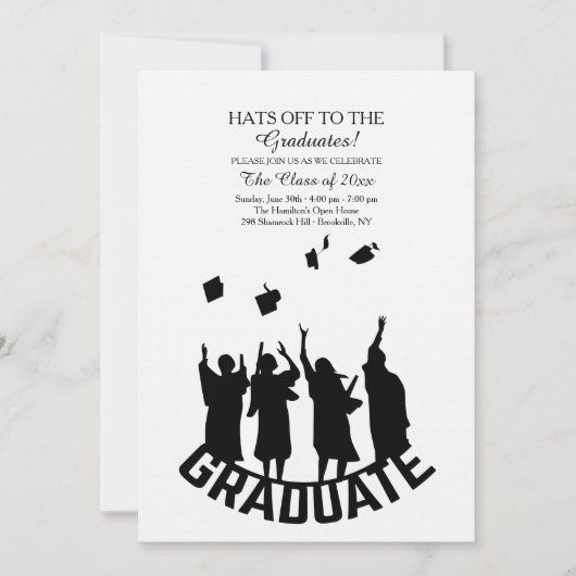 Petten voor de Graduates Invitation Kaart (Voorkant)