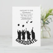 Petten voor de Graduates Invitation Kaart (Staand voorkant)