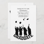 Petten voor de Graduates Invitation Kaart (Voorkant / Achterkant)