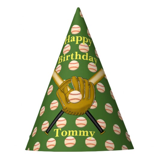 Petten voor honkbalpapier feesthoedjes (Voorkant)