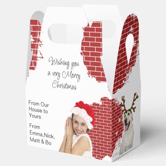 Petten voor kerstmis in ons huis bedankdoosjes (Geopend)