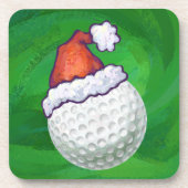 Petten voor kerstmis met Golf Ball Bier Onderzetter (Voorkant)