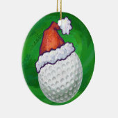 Petten voor kerstmis met Golf Ball Keramisch Ornament (Rechts)