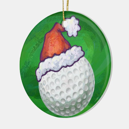 Petten voor kerstmis met Golf Ball Keramisch Ornament (Links)