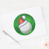 Petten voor kerstmis met Golf Ball Ronde Sticker (Envelop)