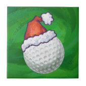 Petten voor kerstmis met Golf Ball Tegeltje (Voorkant)