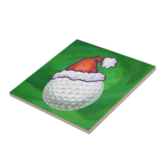 Petten voor kerstmis met Golf Ball Tegeltje (Zijkant)