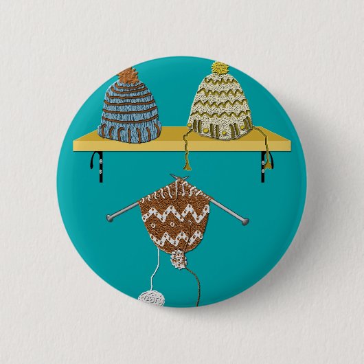 Petten voor kerstmis ronde button 5,7 cm (Voorkant)