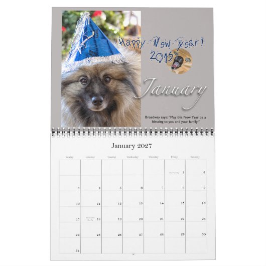 Petten voor omroep voor reddingkalender kalender (Jan 2027)