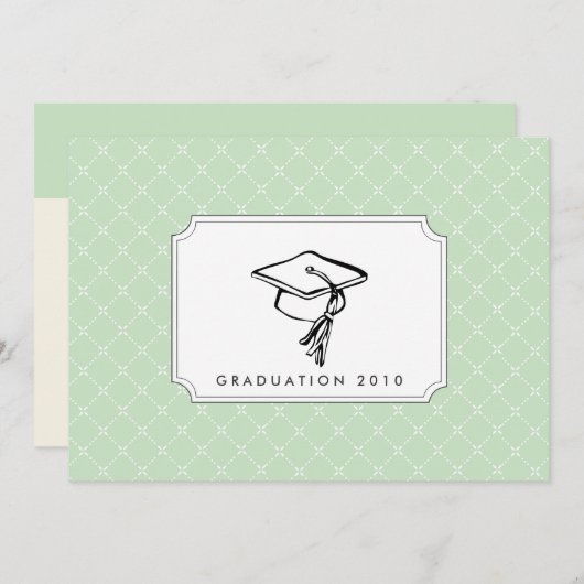 {petten weg aan u} de uitnodiging van het afstuder (Voorkant / Achterkant)