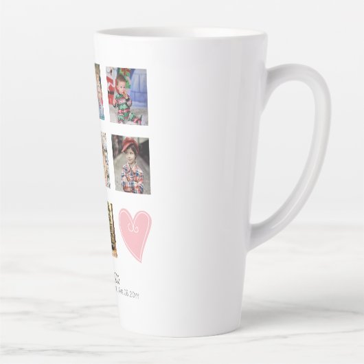 PETTER COLLAGE Cadeau met Bijbeltekst kan bewerkt  Latte Mok (Rechts)