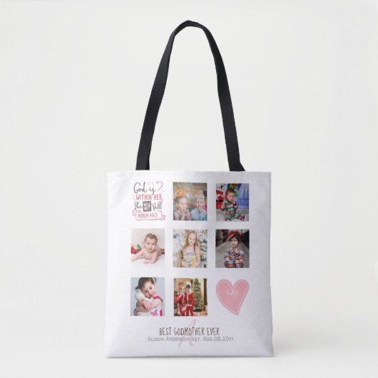 PETTER COLLAGE Cadeau met Bijbeltekst kan bewerkt  Tote Bag (Voorkant)