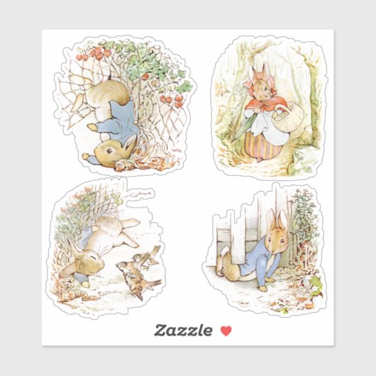 Petter Rabbit setsticker Sticker (Vel)