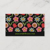 Petti Flower - Black - Visitekaartje (Achterkant)