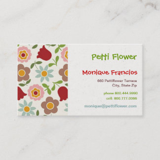 Petti Flower - Cream - Visitekaartje