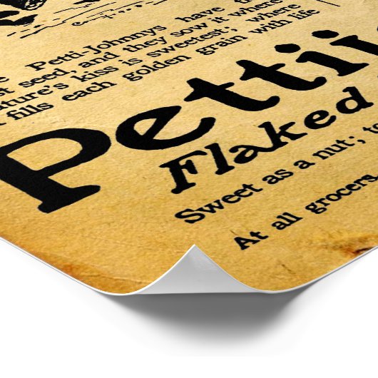  Pettijohns Breakfast Cereal Print/Poster Poster (Hoek)