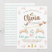 Petting Zoo Birthday Party Kaart (Voorkant / Achterkant)