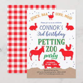 Petting zoo, Boy, Banyard Boerderij Animal Birthda Kaart
