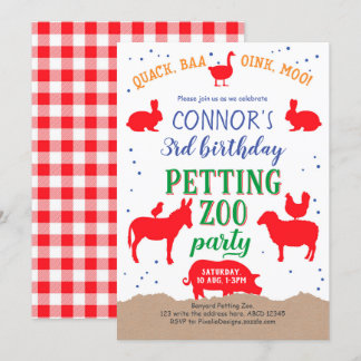 Petting zoo, Boy, Banyard Boerderij Animal Birthda Kaart