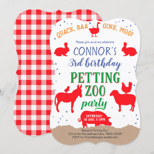 Petting zoo, Boy, Banyard Boerderij Animal Birthda Kaart