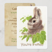 Petting Zoo Bunny Konijn Verjaardagsfeestje Fun Kaart (Voorkant / Achterkant)