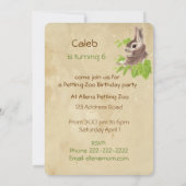 Petting Zoo Bunny Konijn Verjaardagsfeestje Fun Kaart (Achterkant)