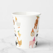 Petting Zoo Party Animals Barnyard Birthday Theme Papieren Bekers (Links)