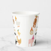 Petting Zoo Party Animals Barnyard Birthday Theme Papieren Bekers (Rechts)