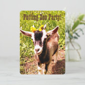 Petting Zoo Party. Pas deze uitnodiging aan. (Staand voorkant)