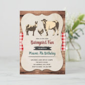 Petting Zoo verjaardagsfeestje uitnodiging (Staand voorkant)