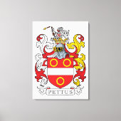 Pettus Family Crest Canvas Afdruk (Voorkant)