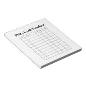 Petty Cash Tracker Notepad Notitieblok (Schuin)