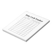 Petty Cash Tracker Notepad Notitieblok (Linkerzijde)