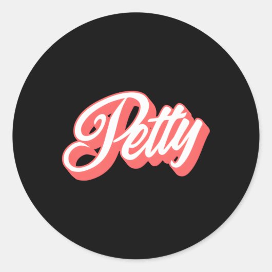 Petty Ronde Sticker (Voorkant)
