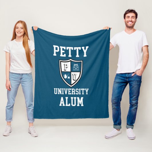 Petty University Alum afstudeerder alma mater blue Fleece Deken (In situ)