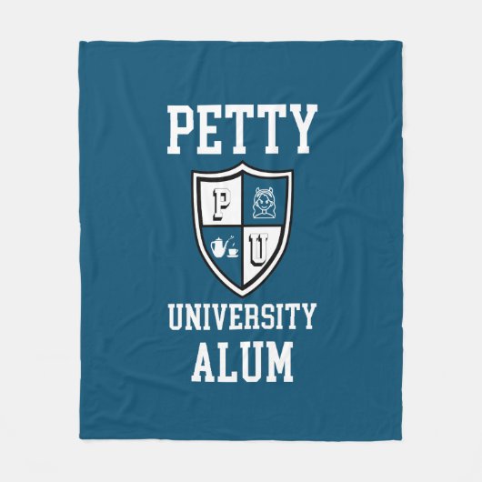 Petty University Alum afstudeerder alma mater blue Fleece Deken (Voorkant)