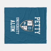 Petty University Alum afstudeerder alma mater blue Fleece Deken (Voorkant (Horizontaal))