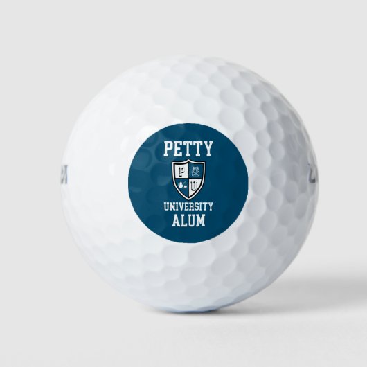 Petty University Alum afstudeerder alma mater grap Golfballen (Voorkant)