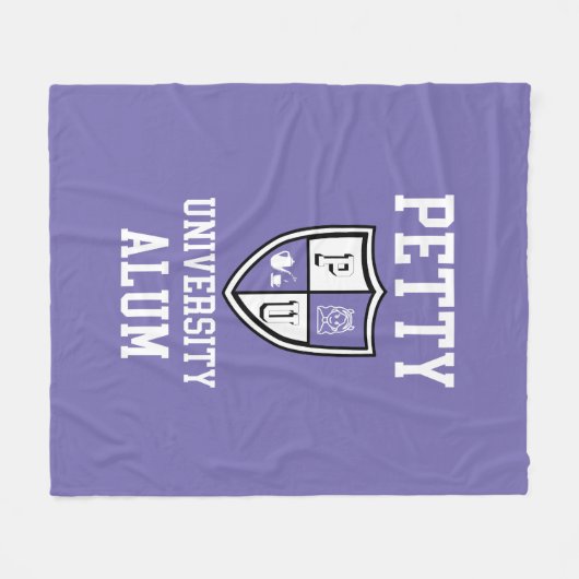 Petty University Alum afstudeerder alma mater lave Fleece Deken (Voorkant (Horizontaal))