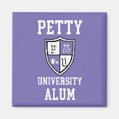 Petty University Alum afstudeerder periwinkle alma Magneet (Voorkant)