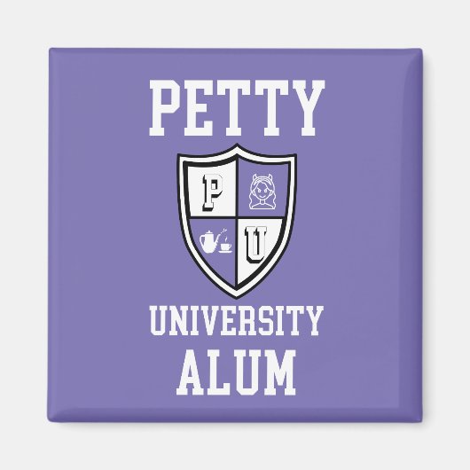 Petty University Alum afstudeerder periwinkle alma Magneet (Voorkant)