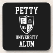 Petty University Alum afstudeerder sarcastische al Bier Onderzetter (Voorkant)