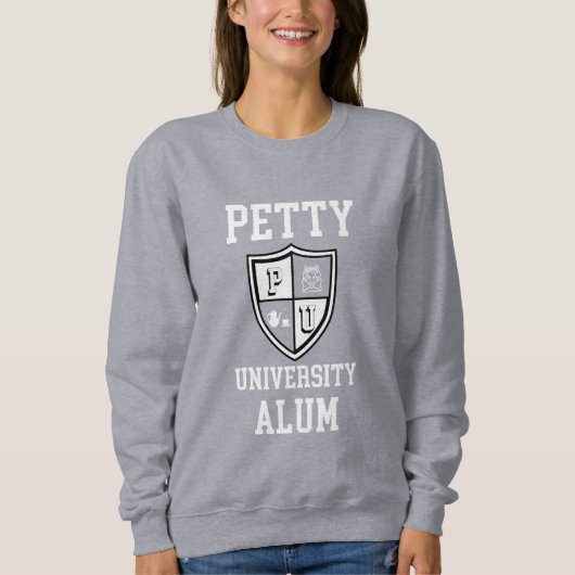 Petty University Alum afstuderen alma mater grappi Trui (Voorkant)