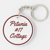 Petunia #17, Dagen Cottages Sleutelhanger (Achterkant)
