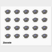 Petunia Black en Blue Stickers (Vel)