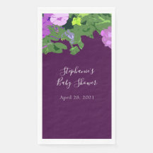 Petunia Bloemen Aubergine Paarse Baby shower 