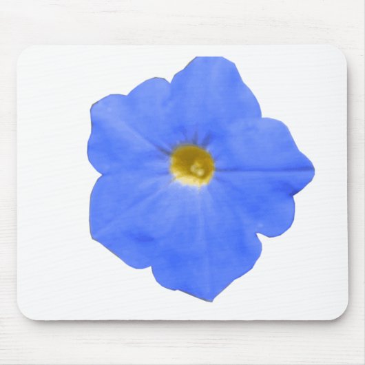 Petunia Blue en Yellow Mousepad Muismat (Voorkant)