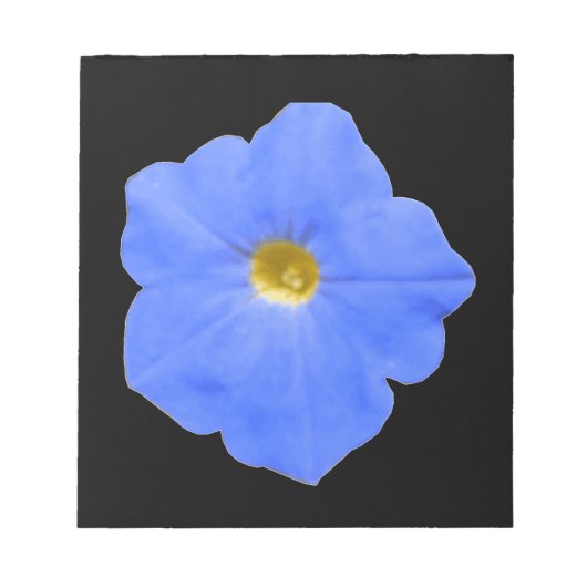 Petunia Blue en Yellow Notepad Notitieblok (Voorkant)