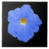 Petunia Blue en Yellow Tile Tegeltje (Voorkant)