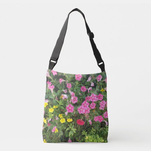 Petunia boodschappentas crossbody tas (Voorkant)